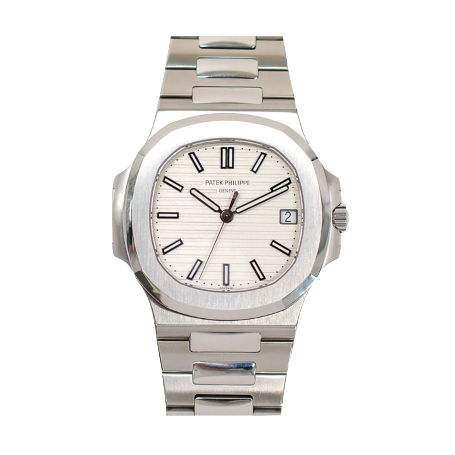 Silver Patek Philippe Nautilus | White