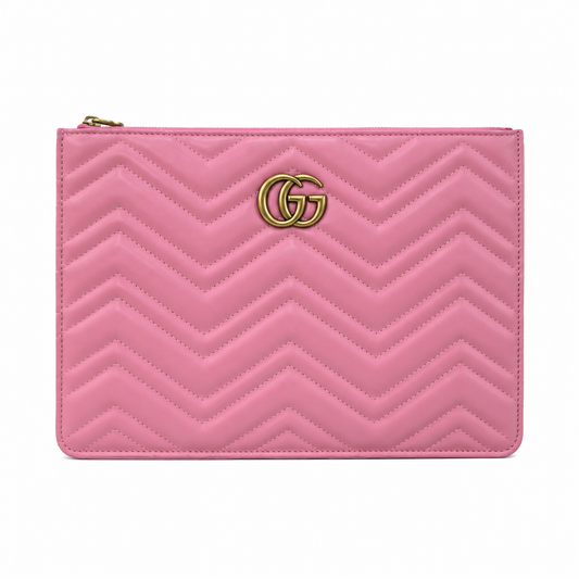 Gucci GG Marmont quilted leather zip pouch
