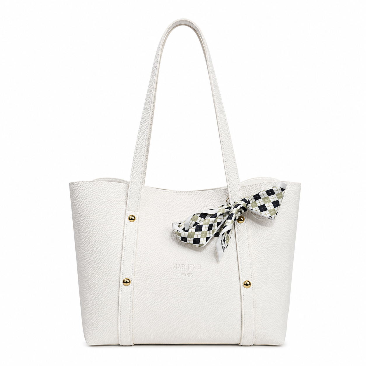 Leather tote bag