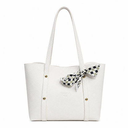 Leather tote bag