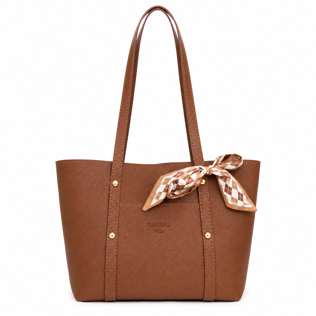 Leather tote bag
