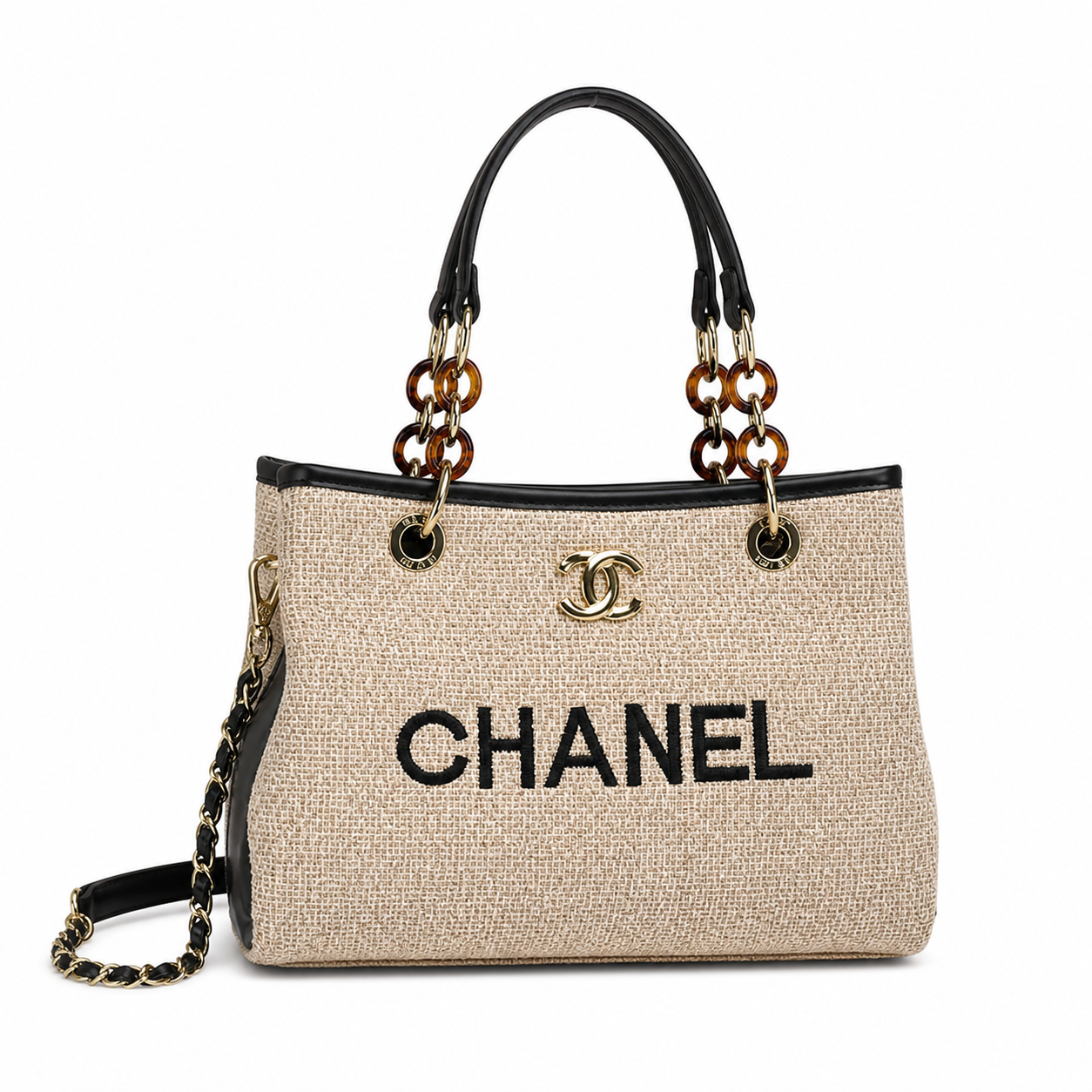 Chanel canvas tote bag