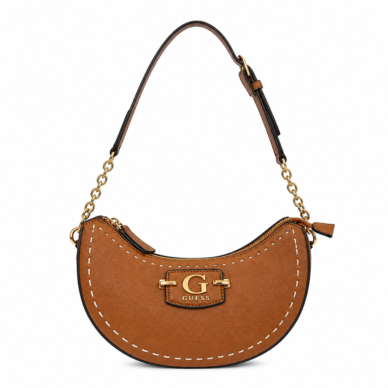 Guess Nastra Top Zip semi-circle shoulder bag