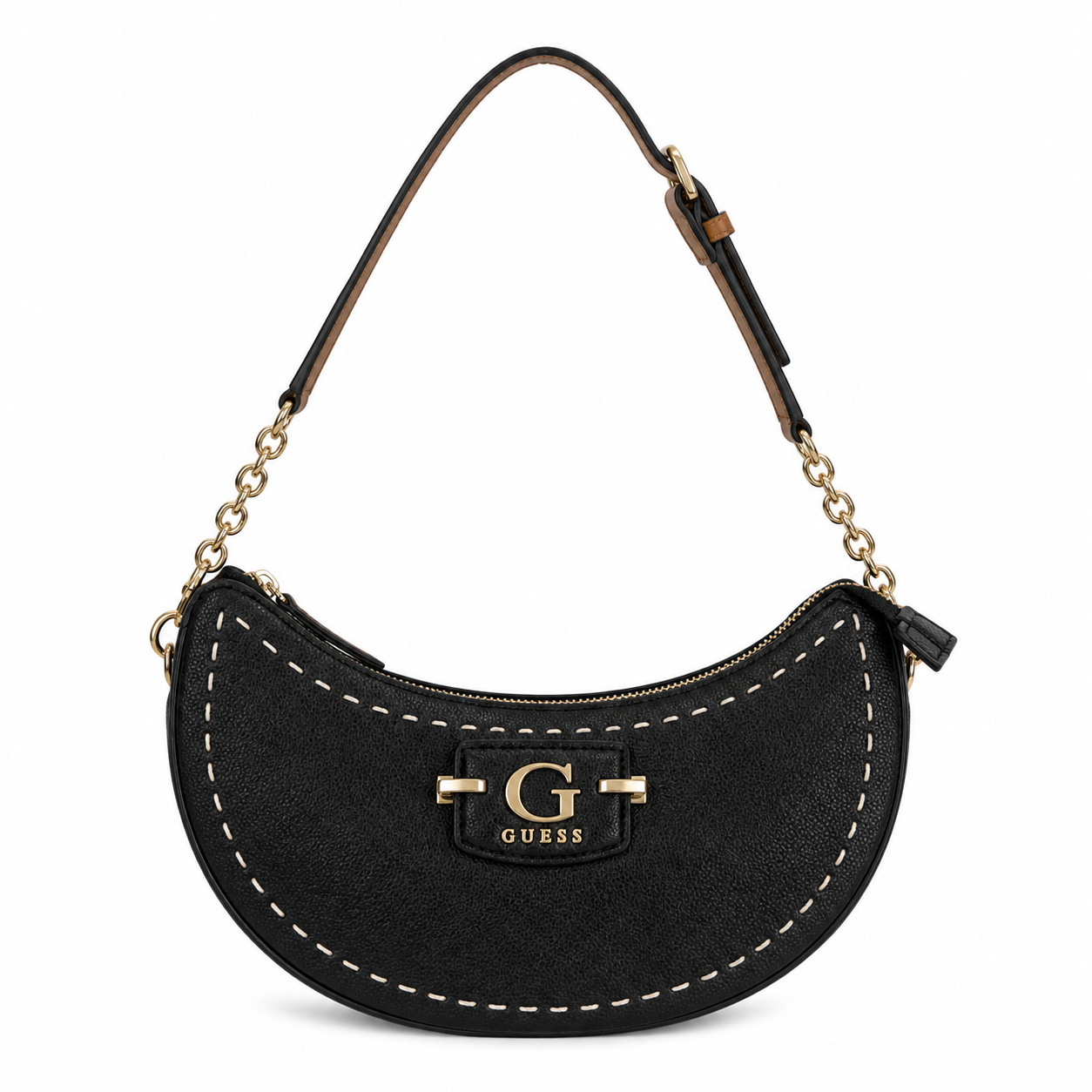 Guess Nastra Top Zip semi-circle shoulder bag