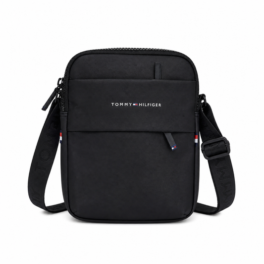 Tommy Hilfiger Black Logo Mini Reporter Bag