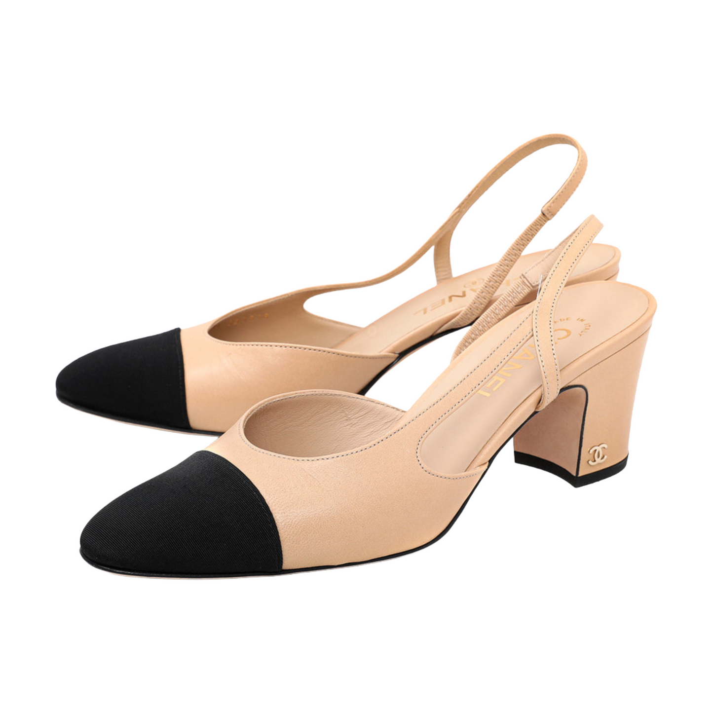 Chanel slingback pumps | Beige