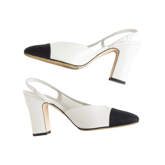 Chanel slingback pumps | White