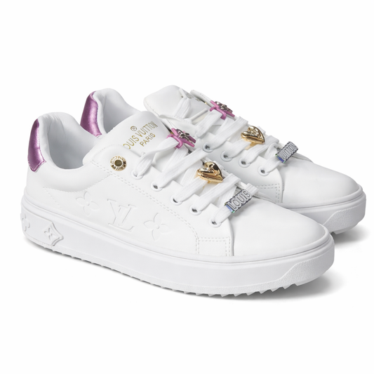 Louis Vuitton White Sneakers | Purple