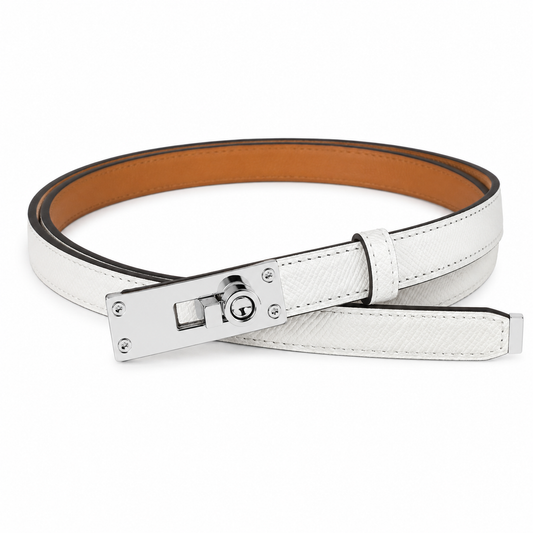 Hermès Kelly 18 belt White