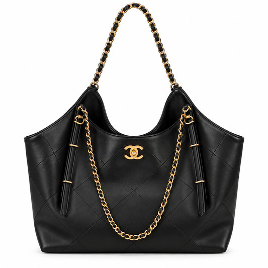 Chanel shopping bag accented