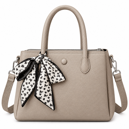 pebbled faux-leather handbag