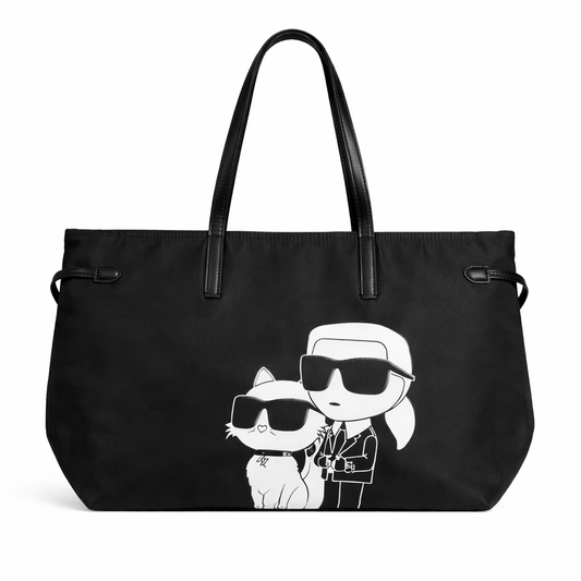 black Karl Lagerfeld K/Ikonik 2.0 Nylon Tote bag
