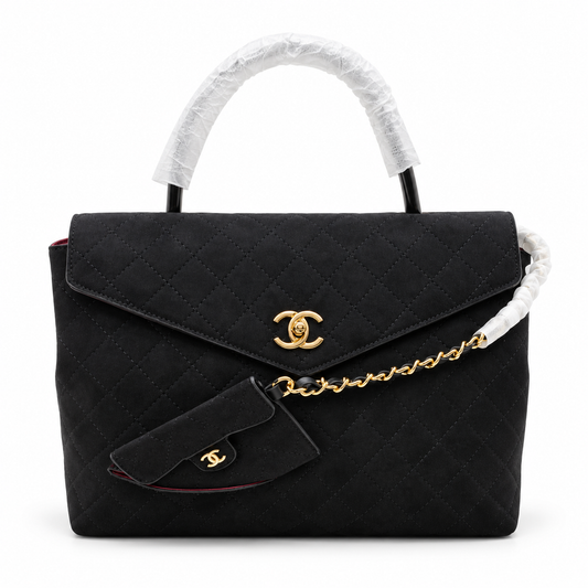 Chanel Maxi Flap Bag with Top Handle Velvet