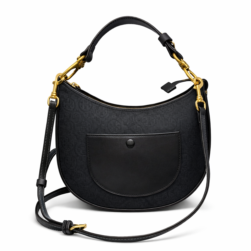 Tory Burch T Monogram Jacquard Mini Crescent Bag