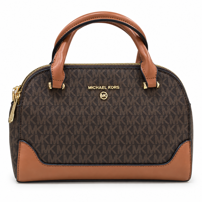 Michael Kors monogram dome satchel handbag