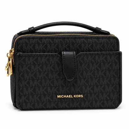Michael Kors Jet Set Medium Saffiano Leather Smartphone Double-Zip Crossbody Bag