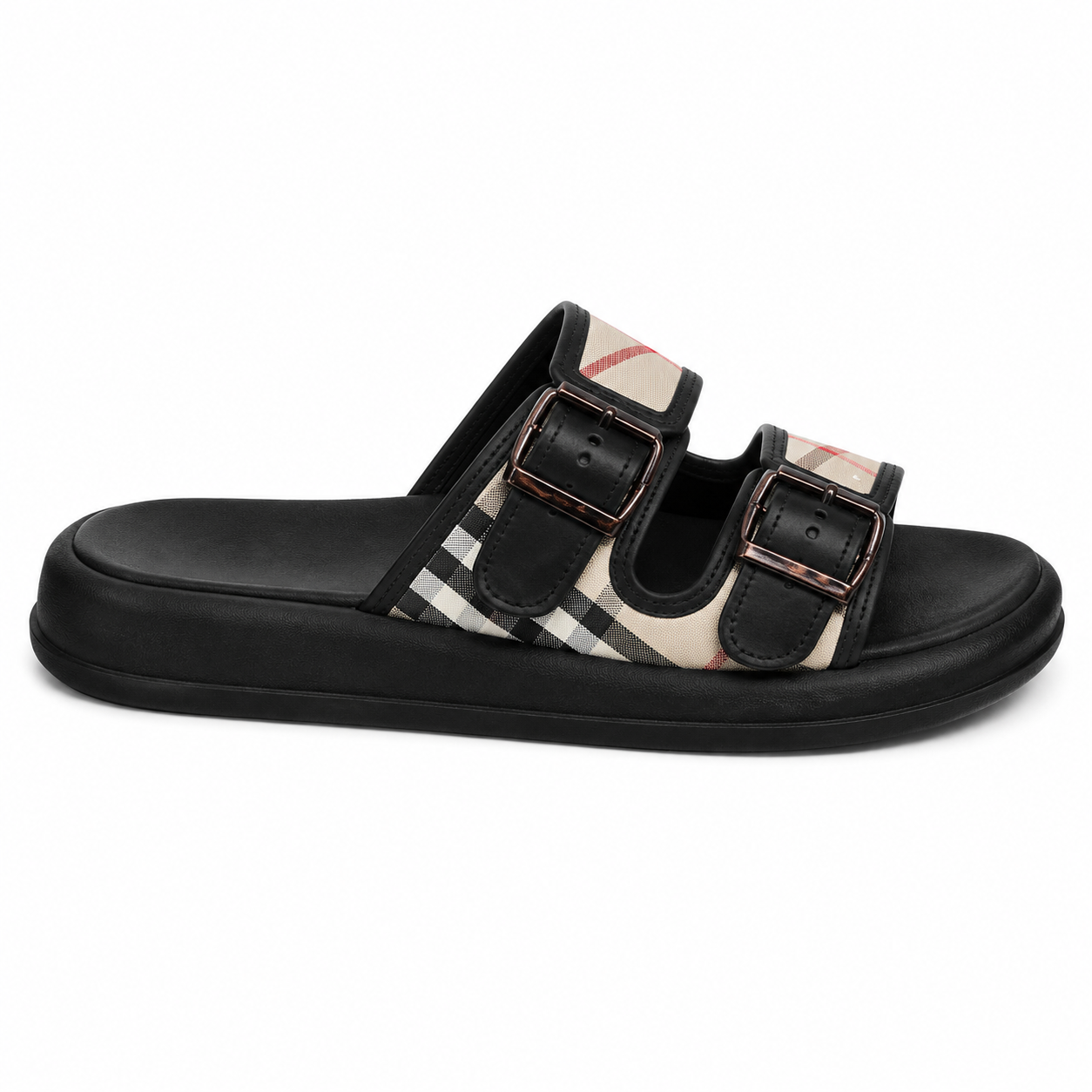 Burberry Check Suede Urchin sandals