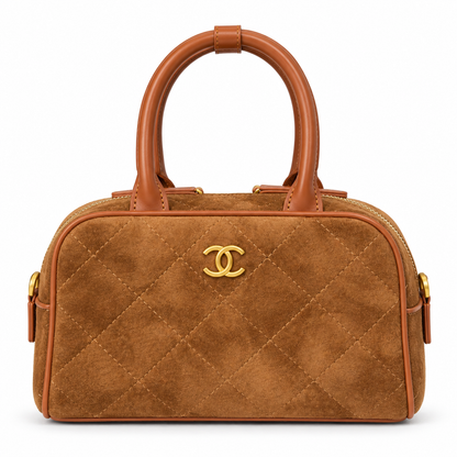 Chanel CC Logo Mini / Small Bowling Bag velvet