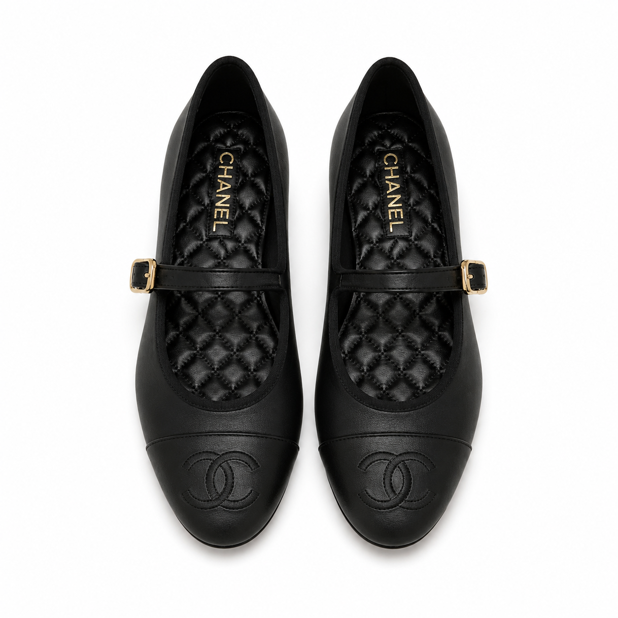 Chanel Lambskin Mary Jane flats