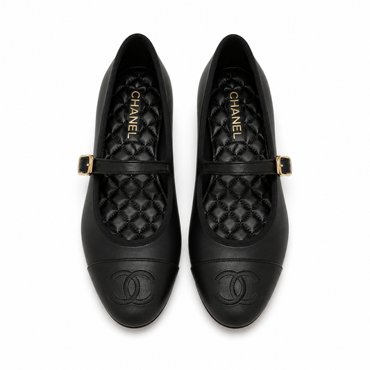 Chanel Lambskin Mary Jane flats