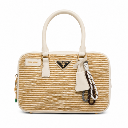 Prada Woven Wicker Handbag