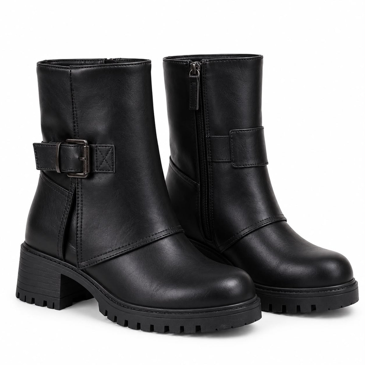 mid-calf biker boots