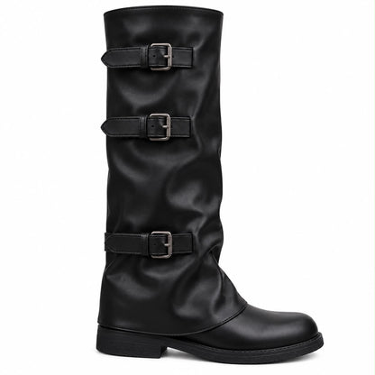 DREAM PAIRS Fold-over Knee High Fashion Boots