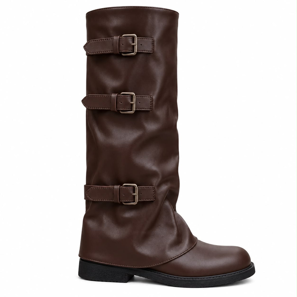 DREAM PAIRS Fold-over Knee High Fashion Boots